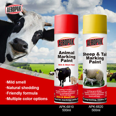 High Visibility 500ml Acrylic Livestock Identification Weatherproof Animal Marking Spray Paint OEM Cattle Sheep Aeropak