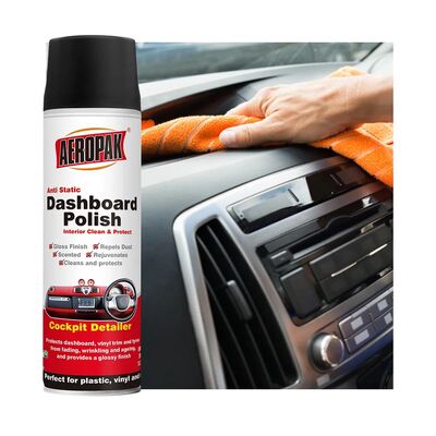 Aeropak 500ml カーケア製品 コックピット ダッシュボード ワックス ポリッシュ クリーン 皮膚用スプレー